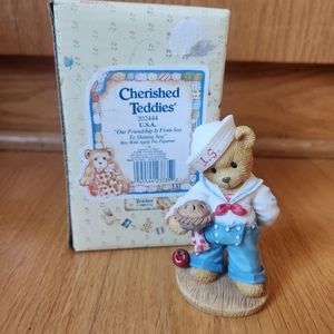 Cherished Teddies Boy with Apple Pie Figurine